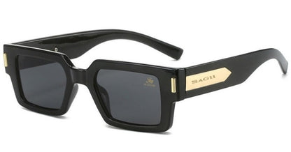 THICK SQUARE FRAME | OVERSIZED BLACK SUNGLASSES | SAGII